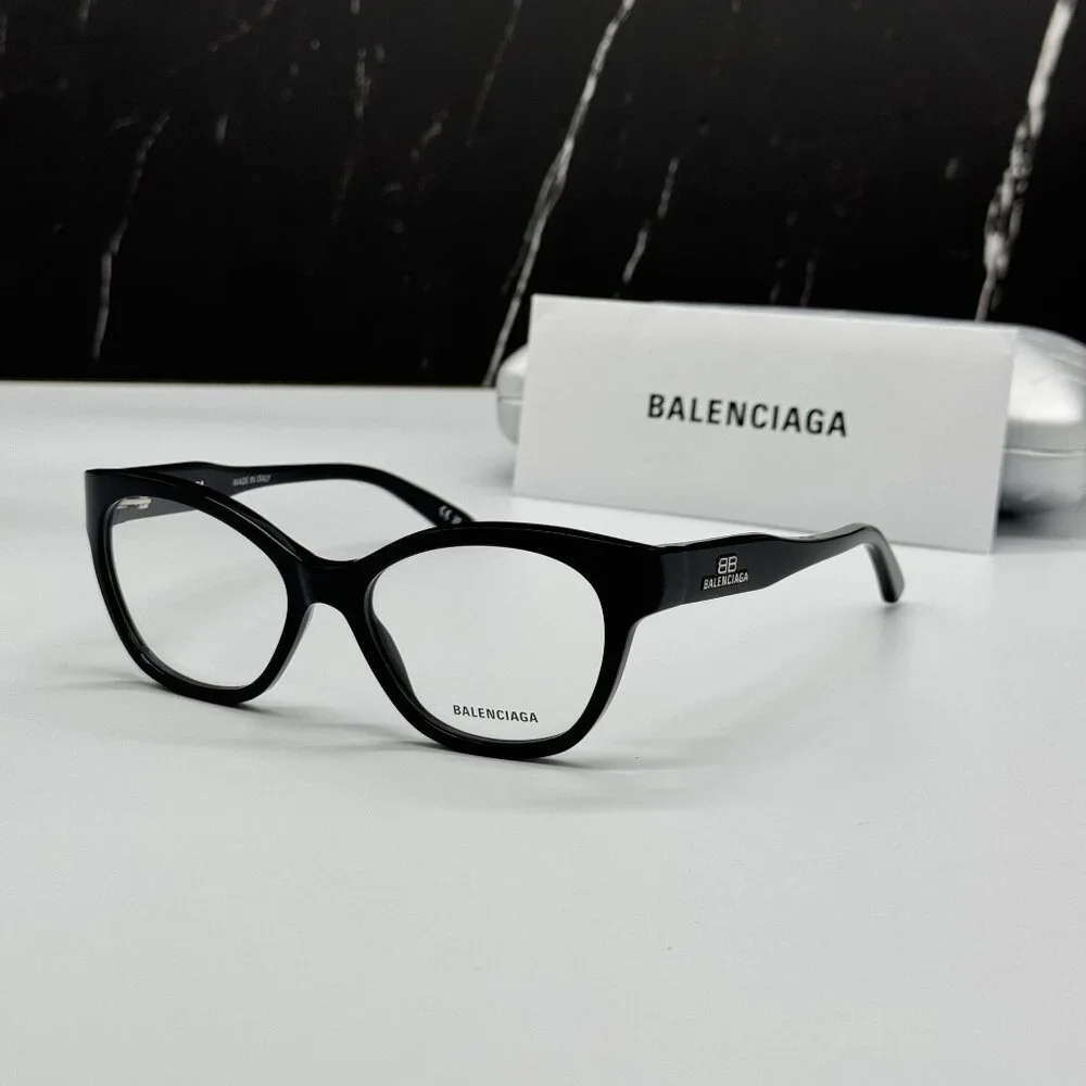 NEW BALENCIAGA BB0213O 001 CAT EYE BLACK WOMEN EYEGLASSES BALENCIAGA - Picture 1 of 8